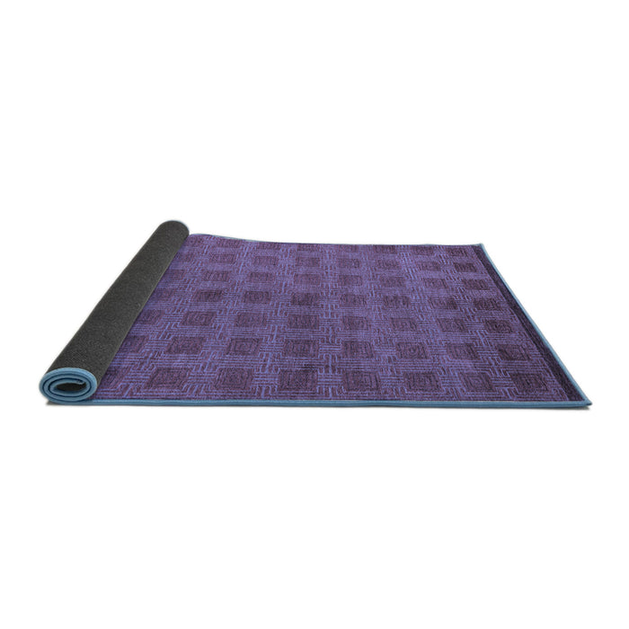 Sideview of Abstract Blue Modern Rug, abs5441blu