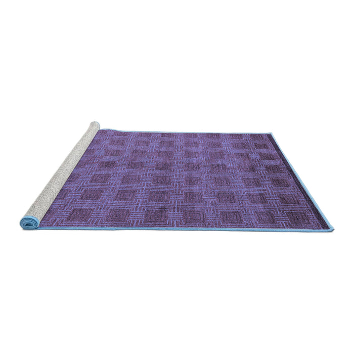 Sideview of Machine Washable Abstract Blue Modern Rug, wshabs5441blu