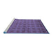 Sideview of Machine Washable Abstract Blue Modern Rug, wshabs5441blu