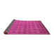 Sideview of Abstract Purple Modern Rug, abs5441pur