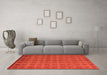 Machine Washable Abstract Orange Modern Area Rugs in a Living Room, wshabs5441org