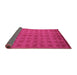 Sideview of Abstract Pink Modern Rug, abs5441pnk