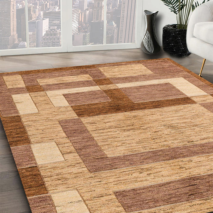 Machine Washable Abstract Red Rug in a Family Room, wshabs5442