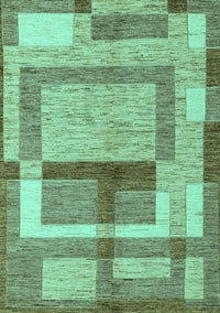 Abstract Turquoise Modern Rug, abs5442turq