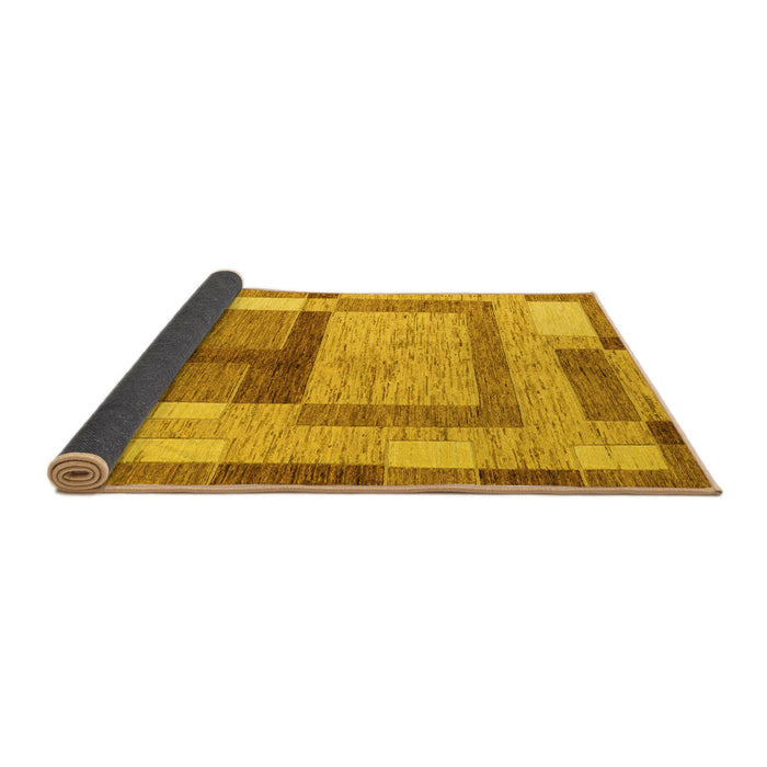 Sideview of Abstract Yellow Modern Rug, abs5442yw