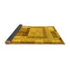 Sideview of Abstract Yellow Modern Rug, abs5442yw