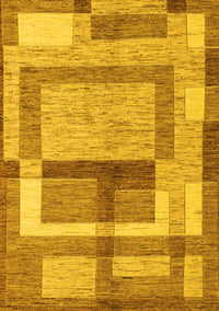 Abstract Yellow Modern Rug, abs5442yw