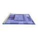 Sideview of Machine Washable Abstract Blue Modern Rug, wshabs5442blu