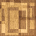 Square Machine Washable Abstract Brown Modern Rug, wshabs5442brn