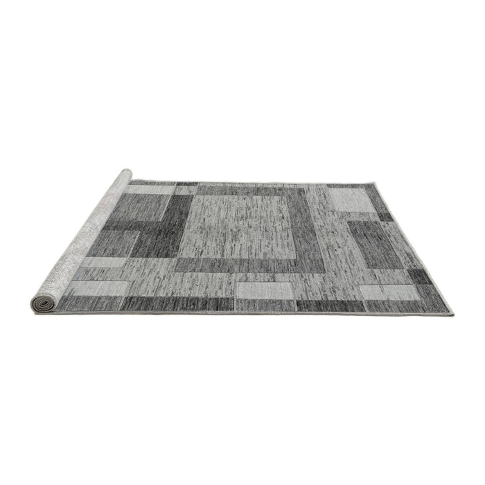 Sideview of Machine Washable Abstract Gray Modern Rug, wshabs5442gry