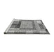 Sideview of Machine Washable Abstract Gray Modern Rug, wshabs5442gry