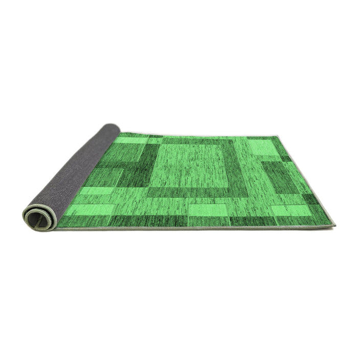 Sideview of Abstract Emerald Green Modern Rug, abs5442emgrn