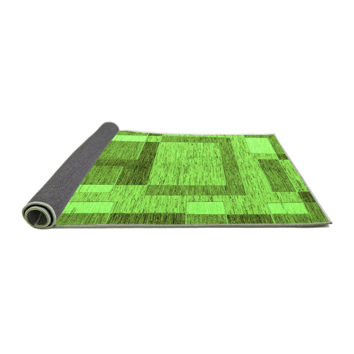 Sideview of Abstract Green Modern Rug, abs5442grn