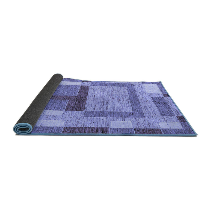 Sideview of Abstract Blue Modern Rug, abs5442blu