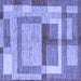 Square Abstract Blue Modern Rug, abs5442blu