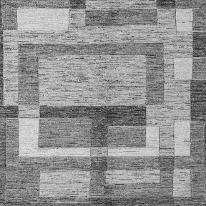 Square Machine Washable Abstract Gray Modern Rug, wshabs5442gry