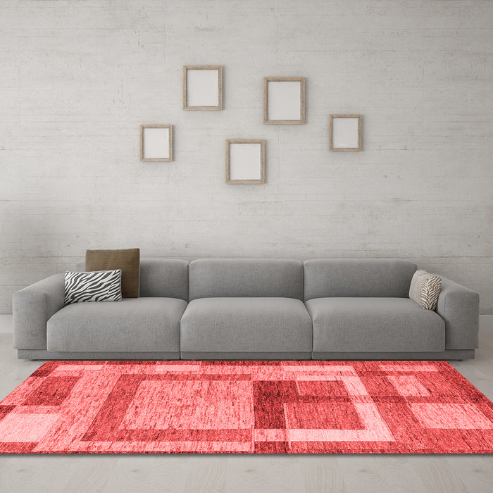 Modern Red Washable Rugs
