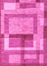 Machine Washable Abstract Pink Modern Rug, wshabs5442pnk