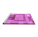 Sideview of Machine Washable Abstract Purple Modern Area Rugs, wshabs5442pur