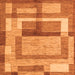 Square Abstract Orange Modern Rug, abs5442org