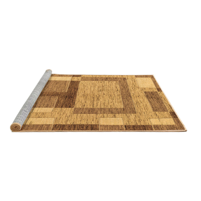 Sideview of Machine Washable Abstract Brown Modern Rug, wshabs5442brn