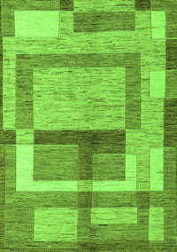 Abstract Green Modern Rug, abs5442grn