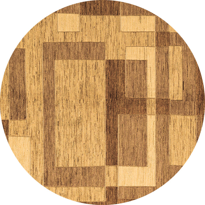 Round Abstract Brown Modern Rug, abs5442brn
