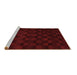 Sideview of Machine Washable Abstract Brown Modern Rug, wshabs5443brn