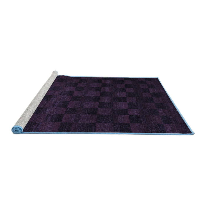 Sideview of Machine Washable Abstract Blue Modern Rug, wshabs5443blu
