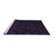 Sideview of Machine Washable Abstract Blue Modern Rug, wshabs5443blu