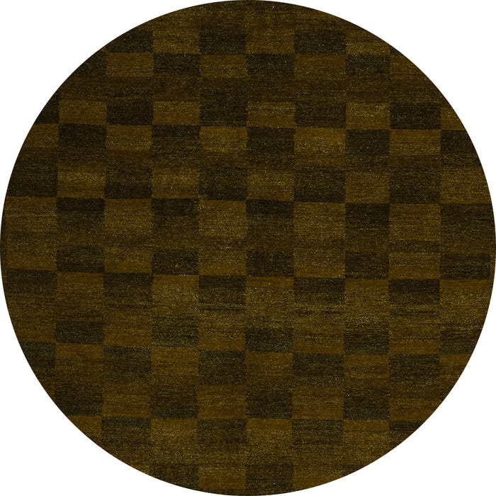 Round Abstract Green Modern Rug, abs5443grn