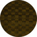 Round Abstract Green Modern Rug, abs5443grn