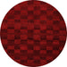 Round Abstract Orange Modern Rug, abs5443org