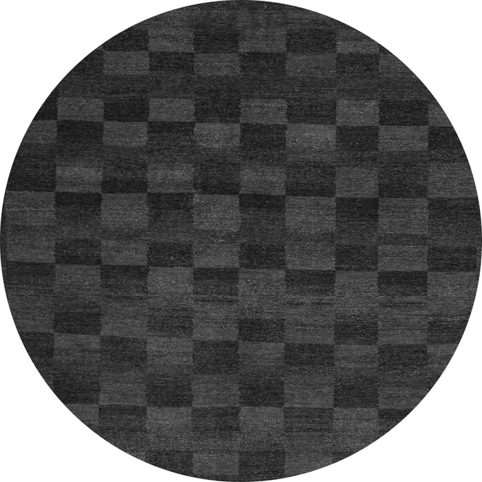 Round Abstract Gray Modern Rug, abs5443gry