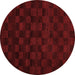 Round Machine Washable Abstract Brown Modern Rug, wshabs5443brn