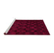 Sideview of Machine Washable Abstract Pink Modern Rug, wshabs5443pnk