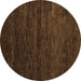 Round Machine Washable Abstract Brown Modern Rug, wshabs5444brn