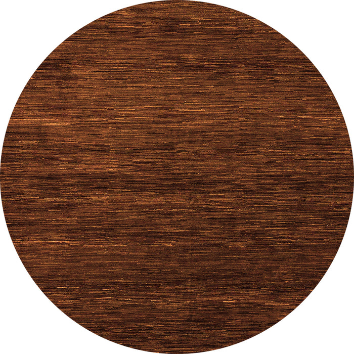 Round Abstract Orange Modern Rug, abs5444org