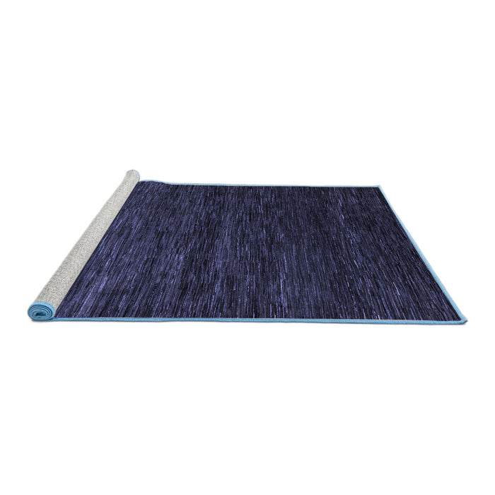 Sideview of Machine Washable Abstract Blue Modern Rug, wshabs5444blu