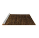 Sideview of Machine Washable Abstract Brown Modern Rug, wshabs5444brn