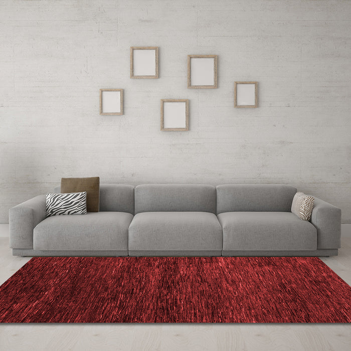 Modern Red Washable Rugs