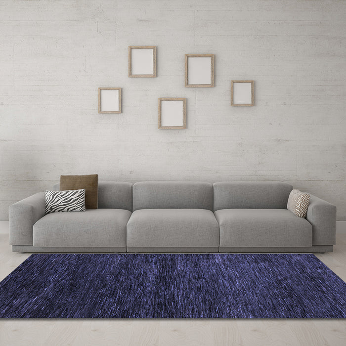 Machine Washable Abstract Blue Modern Rug in a Living Room, wshabs5444blu