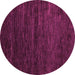 Round Machine Washable Abstract Pink Modern Rug, wshabs5444pnk