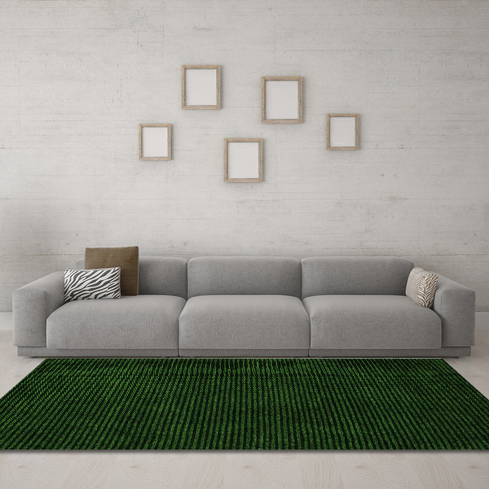 Machine Washable Abstract Green Modern Area Rugs in a Living Room,, wshabs5445grn