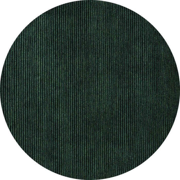 Round Machine Washable Abstract Turquoise Modern Area Rugs, wshabs5445turq