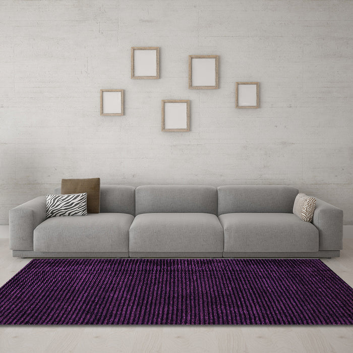 Machine Washable Abstract Purple Modern Area Rugs in a Living Room, wshabs5445pur