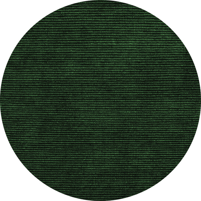 Round Machine Washable Abstract Emerald Green Modern Area Rugs, wshabs5445emgrn