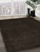 Abstract Chocolate Brown Modern Rug in Family Room, abs5445