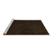 Sideview of Machine Washable Abstract Brown Modern Rug, wshabs5445brn