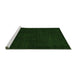 Sideview of Machine Washable Abstract Green Modern Area Rugs, wshabs5445grn